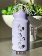 Galarian Ponyta Rapidash Water Bottle Engraved Coffee Tumbler with Sleeping & Sunglasses Ponyta, Waterbottle, Pony Thermos Anime Fan Birthday Gift