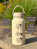 Rockruff Lyanroc Water Bottle Engraved Waterbottle, Lyanroc Midday Dusk & Midnight Form Coffee Tumbler Thermos Flask, Gamer Anniversary Gift