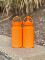 Torchic Water Bottle Engraved Coffee Tumbler with Mystery Dungeon Scarf & Angry Torchic, Waterbottle Travel Mug Anime Fan Birthday Gift