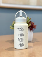 Snom Water Bottle Engraved Coffee Tumbler Straw Waterbottle, Snom with Substitute, Cute Ice Bug Thermos Anime Fan Birthday Gift