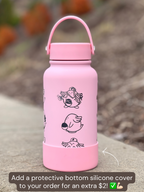 Chansey Blissey Water Bottle Engraved Waterbottle with Nurse & Sad Chansey, Cute Tumbler Thermos Flask, Gamer Anniversary Gift