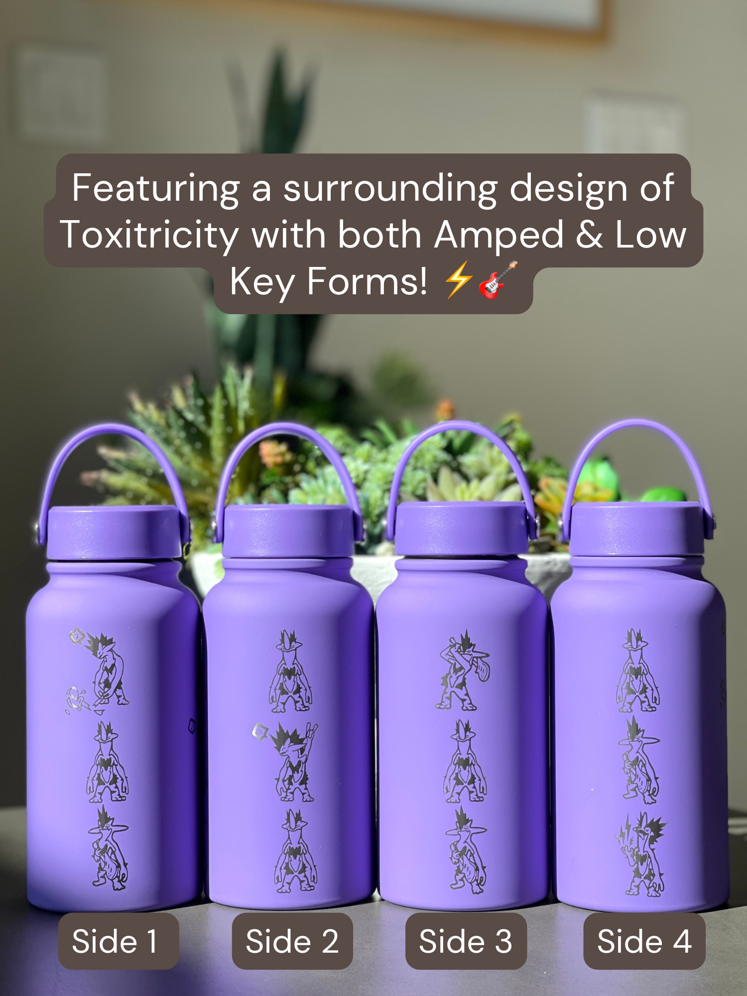 Toxitricity Water Bottle Engraved Waterbottle, Amped & Low Key Form Toxitricity Guitar Coffee Tumbler Thermos Flask, Gamer Anniversary Gift