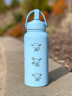 Wooper Quagsire Water Bottle Engraved Coffee Tumbler, Beanie Skatebording Wooper Waterbottle Travel Mug Thermos, Anime Fan Birthday Gift