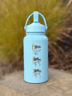 Suicune Water Bottle Engraved Waterbottle with Walking Wake, Johto Legendary Dog Coffee Tumbler Thermos Flask, Gamer Anniversary Gift