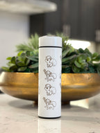 Alolan Vulpix Ninetails Coffee Tumbler Tea Infuser, Engraved Water Bottle Travel Mug, Sleeping Vulpix Cute Anime Fan Gift
