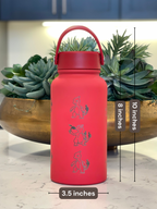 Charmeleon Water Bottle Engraved Waterbottle with Sleeping Charmeleon Coffee Tumbler Thermos Flask, Gamer Anniversary Gift