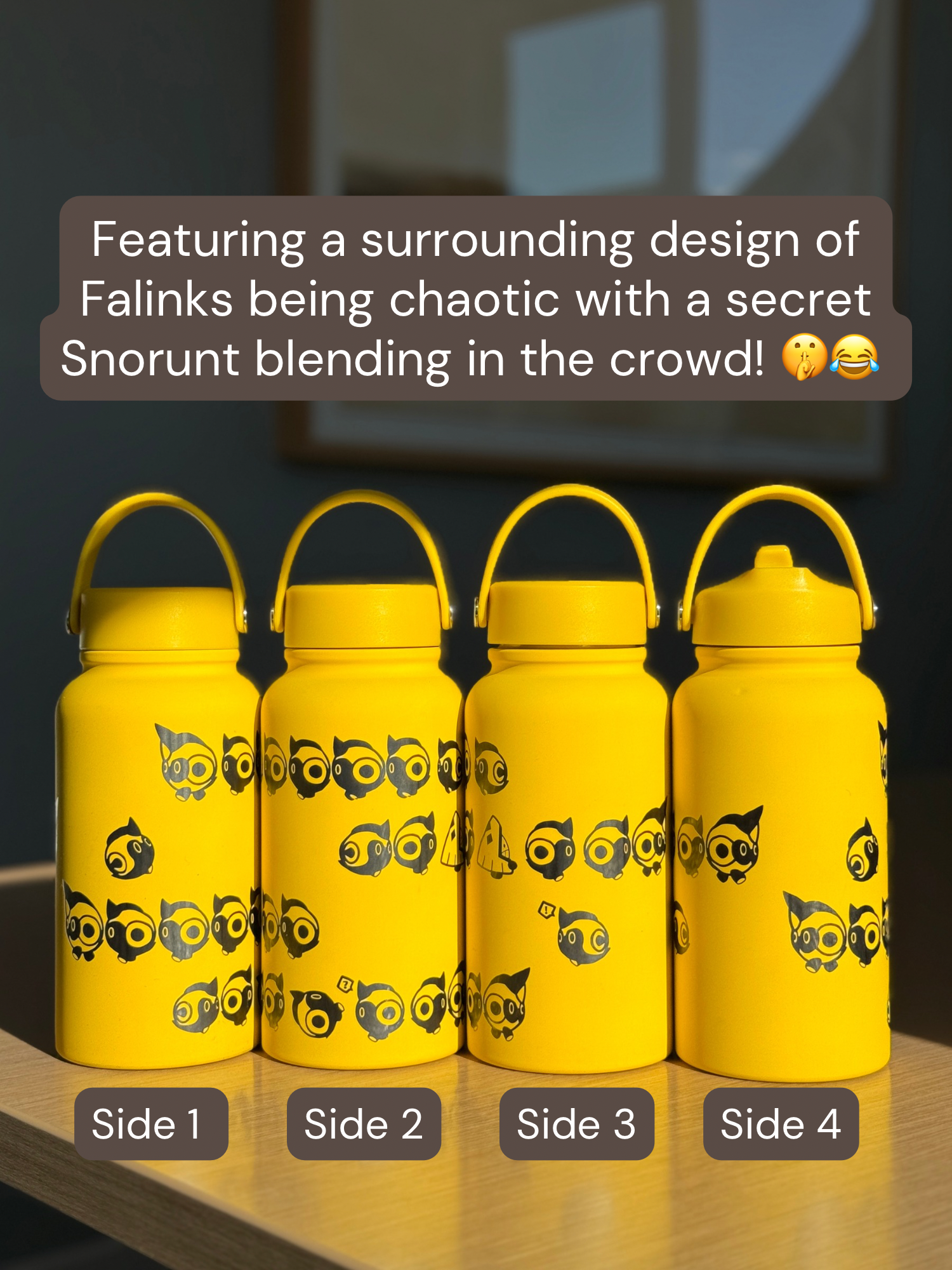 Falinks Water Bottle Engraved Waterbottle, Surrounding Falinks Secret Snorunt Coffee Tumbler Thermos Flask, Gamer Anniversary Gift
