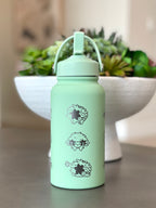 Shaymin Water Bottle Engraved Coffee Tumbler Land & Sky Forme, Waterbottle, Grass Mythical Thermos Anime Fan Birthday Gift