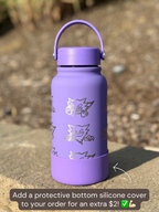 Haunter Water Bottle Engraved Waterbottle, Ghost Shadow Ball Coffee Tumbler Thermos Flask, Gamer Anniversary Gift