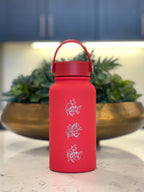 Magikarp Water Bottle Engraved Waterbottle with Fainted & Ditto Magikarp Cafe Hat, Fish Coffee Tumbler Thermos Flask, Gamer Anniversary Gift
