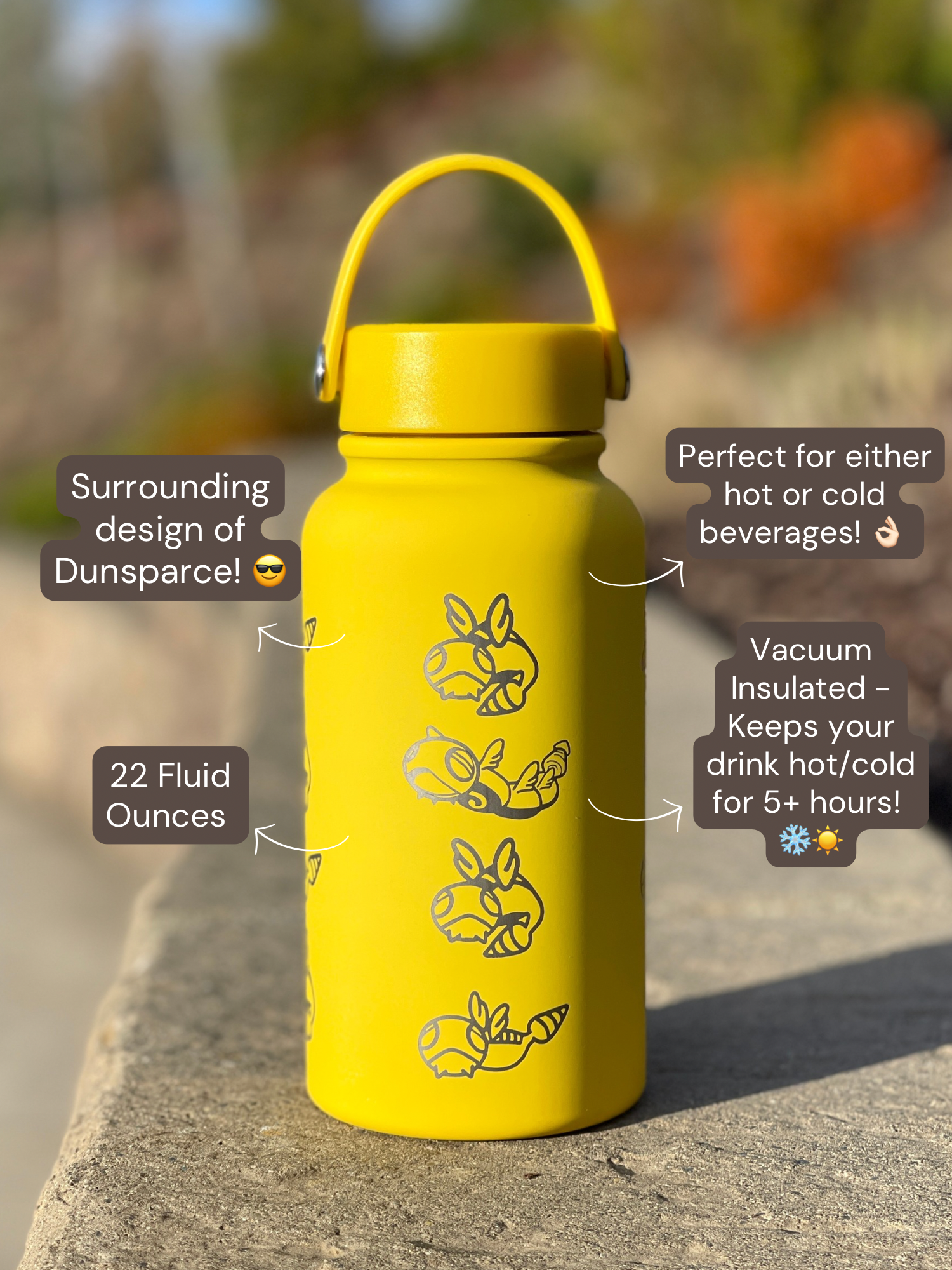 Dunsparce Dudunsparce Water Bottle Engraved Waterbottle, Sleeping Dunsparce Coffee Tumbler Thermos Flask, Gamer Anniversary Gift