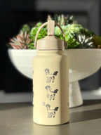Ponyta Rapidash Water Bottle Engraved Waterbottle with Sleeping & Sunglasses Ponyta Coffee Tumbler Thermos Flask, Gamer Anniversary Gift
