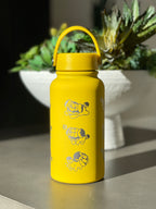 Fidough Water Bottle Engraved Waterbottle with Fidough King Outfit Cute Dog Coffee Tumbler Thermos Flask, Gamer Anniversary Gift