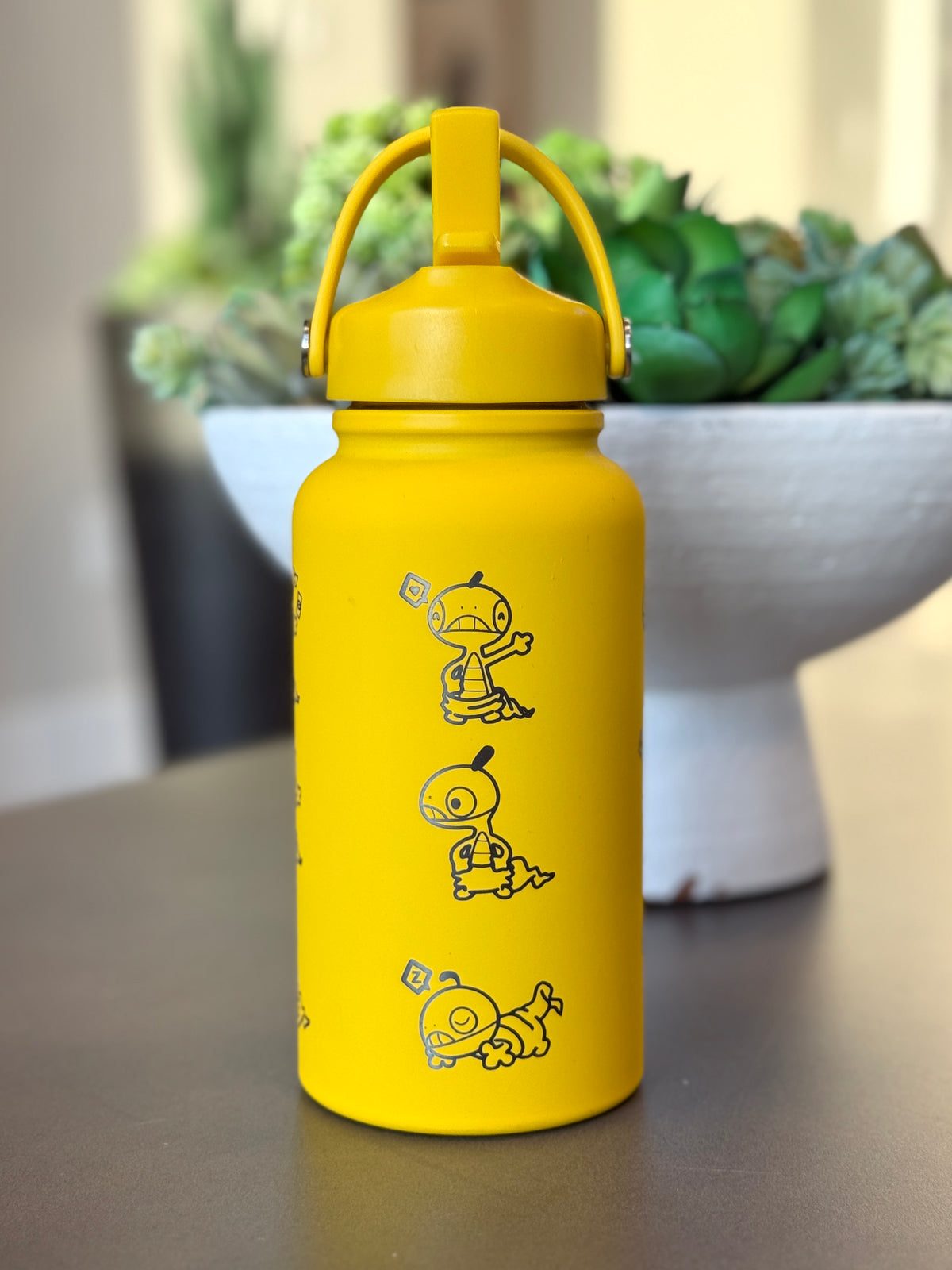 Scraggy Scrafty Water Bottle Engraved Waterbottle with Sleeping Scraggy Coffee Tumbler Thermos Flask, Dark Fighting Gamer Anniversary Gift