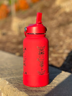 Scizor Water Bottle Engraved Waterbottle with Mega Scizor, Johto Bug Steel Coffee Tumbler Thermos Flask, Gamer Anniversary Gift