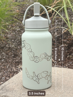 Onix Steelix Water Bottle Engraved Coffee Tumbler Surrounding Design Waterbottle, Rock Steel Thermos Anime Fan Birthday Gift