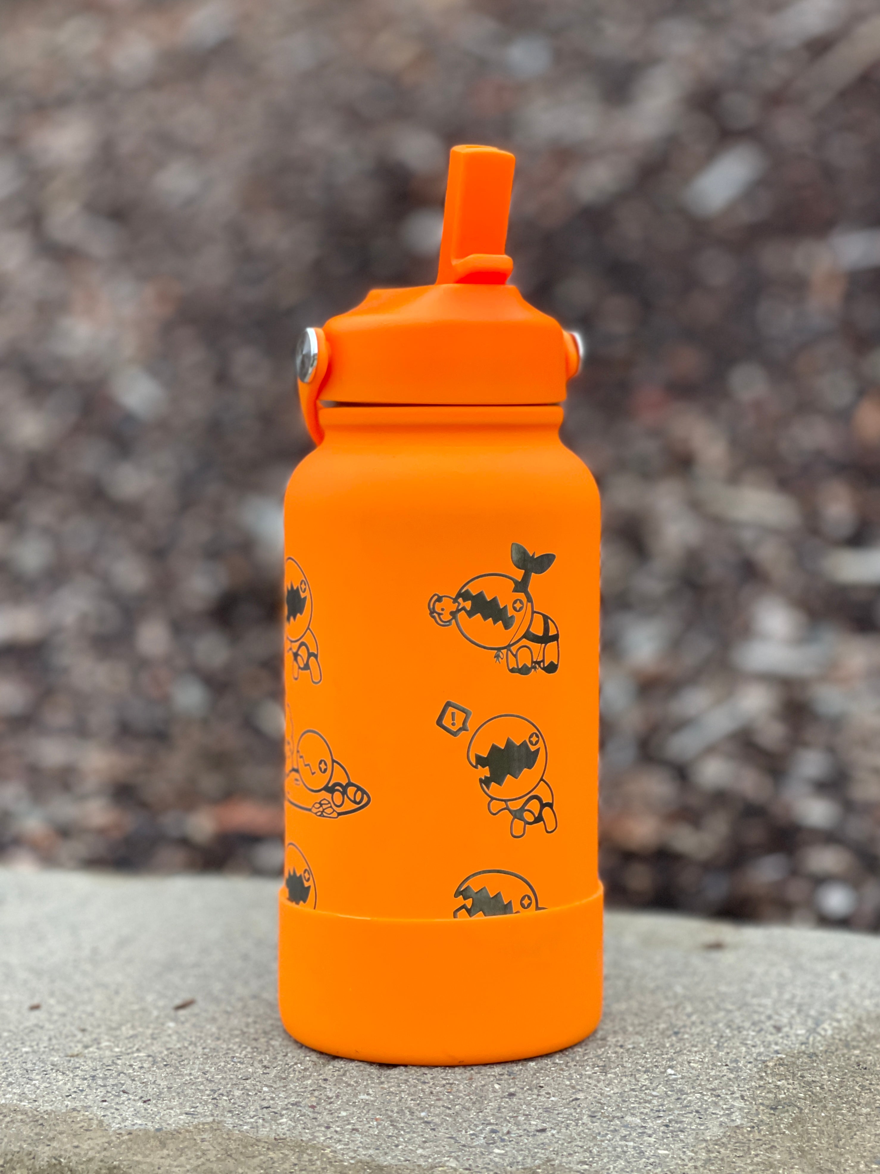 Trapinch Water Bottle Engraved Waterbottle with Sleeping Trapinch & Turtwig Costume Coffee Tumbler Thermos Flask, Gamer Anniversary Gift