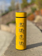Jolteon Coffee Tumbler Tea Infuser with Sleeping Jolteon & Flower Crown, Engraved Waterbottle Electric Eevee Evolution Thermos, Anime Gift