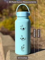 Mudkip Water Bottle Engraved Coffee Tumbler with Mystery Dungeon Scarf, Hoenn Water Starter Waterbottle Thermos, Cute Anime Birthday Gift