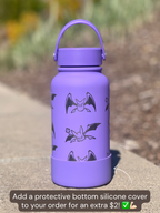 Crobat Water Bottle Engraved Waterbottle, Bat Crobat with Beanie Coffee Tumbler Thermos Travel Mug, Gamer Anniversary Gift