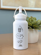 Witch Hat Atelier Water Bottle Engraved Coffee Tumbler, Iguin Rainflinger Palm Quire Symbol Brushbuddy Diadem Herb Quifrey Glasses, Anime Fan Birthday Gift