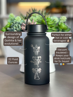 Gothita Gothitelle Gothorita Water Bottle Engraved Waterbottle Gothita Evolution Line Goth Coffee Tumbler Thermos Flask, Gamer Anniversary Gift