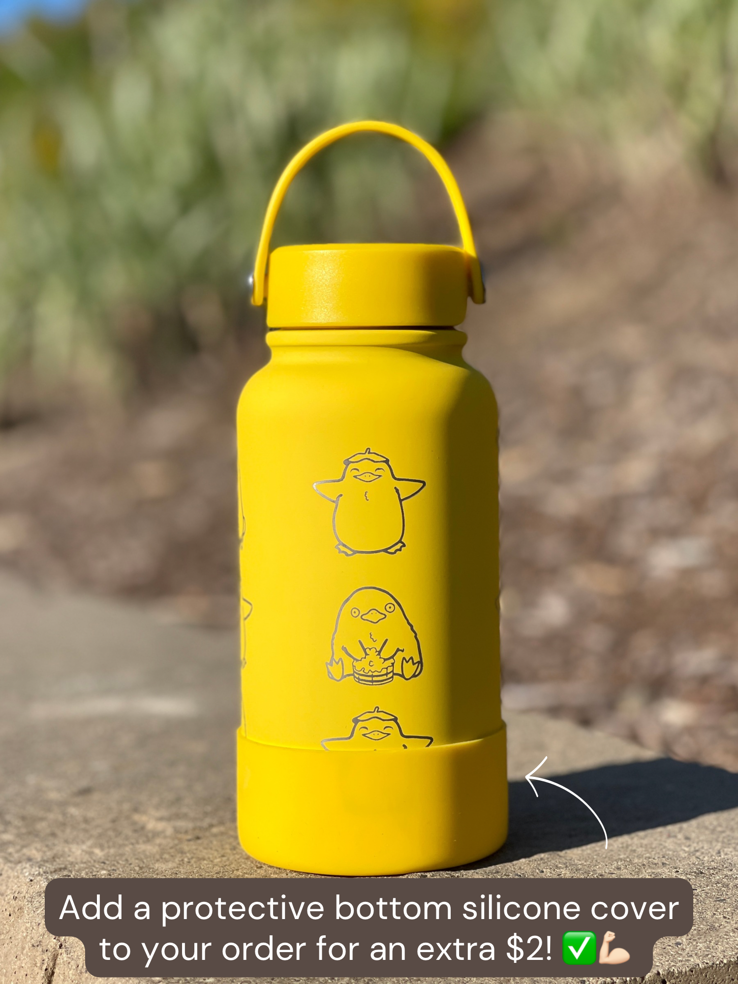 Otori-Sama Spirited Away  Duck Water Bottle Engraved Waterbottle with Otori Sama Knife Coffee Tumbler Thermos Flask, Anime Anniversary Gift