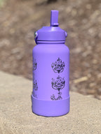Chandelure Water Bottle Engraved Waterbottle with Mega Chandelure & Litwick, Ghost Chandalier Coffee Tumbler Thermos Flask, Gamer Anniversary Gift