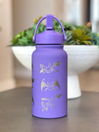 Crobat Water Bottle Engraved Waterbottle, Bat Crobat with Beanie Coffee Tumbler Thermos Travel Mug, Gamer Anniversary Gift