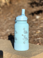 Lapras Water Bottle Engraved Waterbottle with Gigantamax & Sleeping Lapras Coffee Tumbler Thermos Flask, Gamer Anniversary Gift