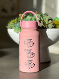 Miltank Water Bottle Engraved Waterbottle Moo Moo Milk & Angry Miltank, Cute Cow Coffee Tumbler Thermos Flask, Gamer Anniversary Gift