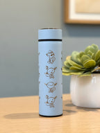 Wooper Quagsire Coffee Tumbler Tea Infuser with Beanie Skatebording Wooper, Water Bottle Travel Mug Thermos, Funny Anime Fan Gift