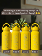 Otori-Sama Spirited Away  Duck Water Bottle Engraved Waterbottle with Otori Sama Knife Coffee Tumbler Thermos Flask, Anime Anniversary Gift