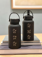 Umbreon Water Bottle Engraved Coffee Tumbler, Eevee Eeveelution Waterbottle Thermos, Anime Fan Travel Mug Birthday Anniversary Gift
