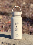 Mimikyu Water Bottle Engraved Coffee Tumbler with Disguised & Busted Form, Unite Noble Style Dapper Hat, Jesse’s Mimikyu Waterbottle Thermos
