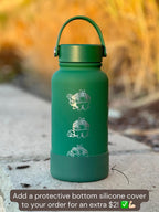 Appletun Water Bottle Engraved Tumbler with Gigantamax Appletun Flapple, Cute Applin Evolution Anime Thermos Travel Mug Drink Thermos Gift