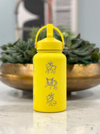 Jolteon Water Bottle, Eevee Eeveelution Engraved Straw Waterbottle Coffee Tea Tumbler Thermos, Gamer Birthday Anniversary Gift