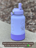 Ditto Water Bottle Engraved Coffee Straw Tumbler Waterbottle with Fake Ditto Squirtle & Eevee, Funny Meme Flask Birthday Anniversary Gift