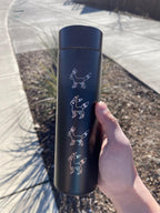 Umbreon coffee tumbler with tea infuser, umbreon espeon travel mug set, cute eevee evolution eeveelutions waterbottle thermos gift