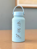 Oshawott Water Bottle Engraved Waterbottle, Crying Oshawott Shell Funny Unova Starter Samurott Coffee Tumbler Thermos, Anime Birthday Gift