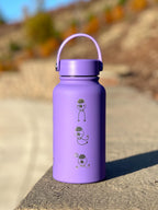 Drifloon Drifblim Water Bottle Engraved Coffee Tumbler with Sleeping Drifloon, Ghost Balloon Waterbottle Thermos, Anime Fan Anniversary Gift