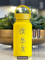 Bellsprout Water Bottle Engraved Coffee Tumbler with Sleeping Bellsprout & Razor Leaf Move Travel Mug Cup, Funny Anime Meme Birthday Gift