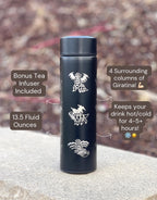 Giratina Coffee Tumbler Tea Infuser Waterbottle, Origin and Altered Form, Ghost Legendary Sinnoh Water Bottle Flask Thermos, Anime Fan Gift