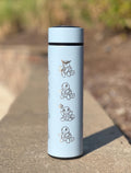 Squirtle Squad Coffee Tumbler with Tea Infuser, Glasses Sunglasses Saxophone Squirtle, Engraved Waterbottle Water Starter Travel Mug Gift