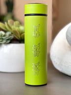 Korok Coffee Tumbler Tea Infuser Travel Mug, Legend of Zelda Breath of the Wild Water Bottle, Leaf Mask Kokiri Forest Cute Gamer Gift