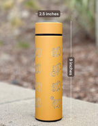 Shiny Bidoof Coffee Tumbler with Tea Infuser, HM Slave Cut Rock Smash, Waterbottle Meme Funny Travel Cup Mug Gift