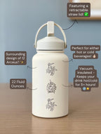 Arceus Water Bottle Engraved Waterbottle Legends Sinnoh Mythical Coffee Tumbler, Anime Gamer Birthday Gift
