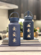 Snorlax Water Bottle Engraved Coffee Tumbler with Unite Cook Style, Waterbottle Sleeping Snorlax Travel Mug Funny Anime Fan Birthday Gift