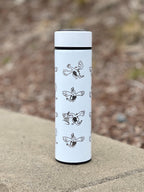 Lugia Coffee Tumbler Engraved Waterbottle with Tea Infuser, Aeroblast Move, Johto Legendary Pokemon Gale of Darkness Travel Mug Cup Gift