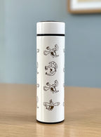 Lugia Coffee Tumbler Engraved Waterbottle with Tea Infuser, Aeroblast Move, Johto Legendary Pokemon Gale of Darkness Travel Mug Cup Gift